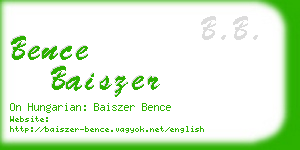 bence baiszer business card